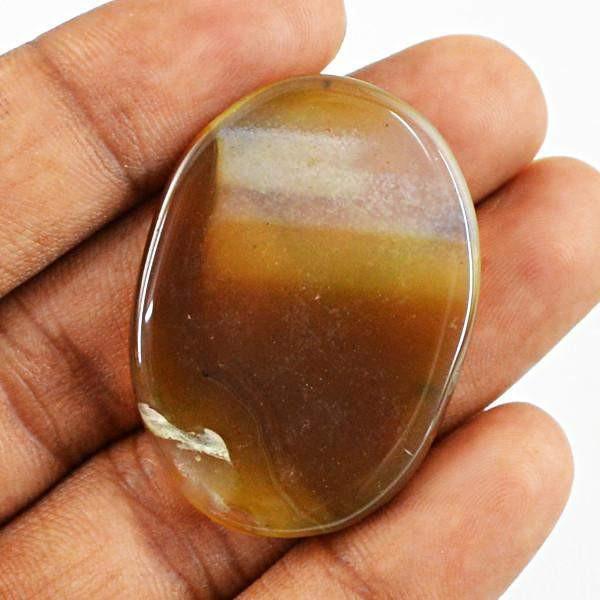 gemsmore:Natural Untreated Brown Onyx Palm Gemstone