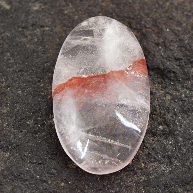 gemsmore:Natural Untreated Cherry Quartz Oval Shape Gemstone