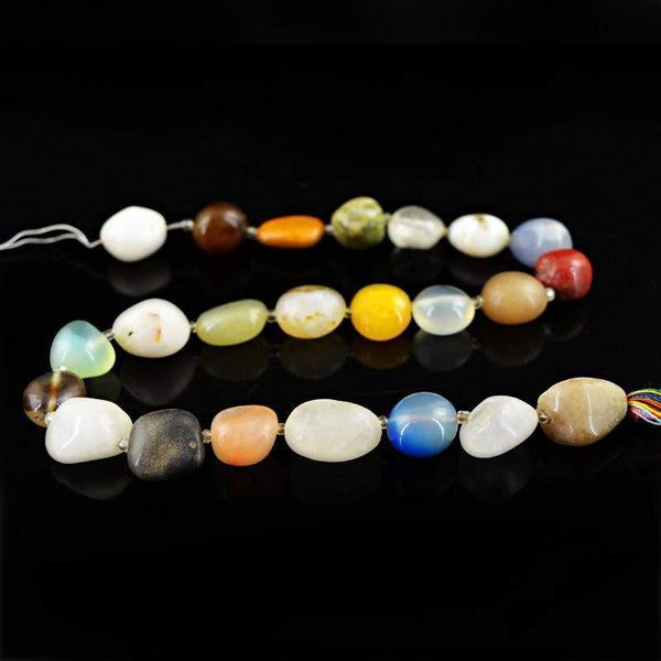 gemsmore:Natural Untreated Drilled Multicolor Multi Gemstone Beads Strand