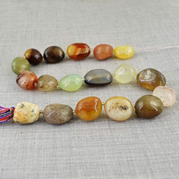 gemsmore:Natural Untreated Drilled Multicolor Multi Gemstone Beads Strand