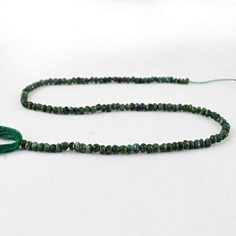 gemsmore:Natural Untreated Emerald Round Beads Strand