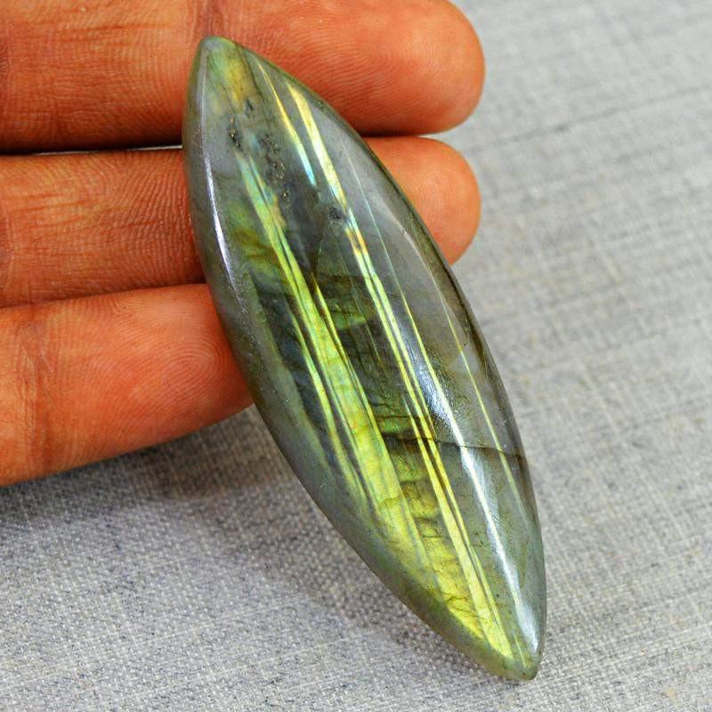 gemsmore:Natural Untreated Golden Color Flash Labradorite Gemstone