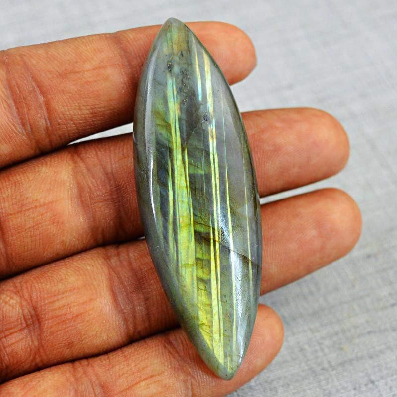 gemsmore:Natural Untreated Golden Color Flash Labradorite Gemstone