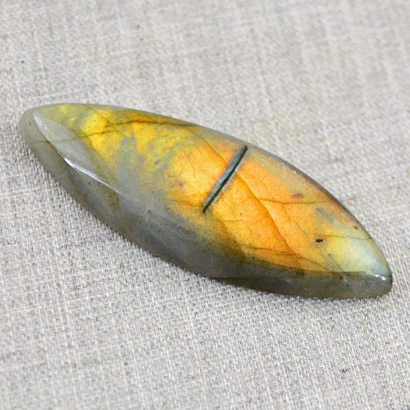 gemsmore:Natural Untreated Golden Flash Labradorite Gemstone