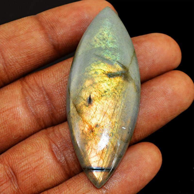 gemsmore:Natural Untreated Golden Flash Labradorite Gemstone