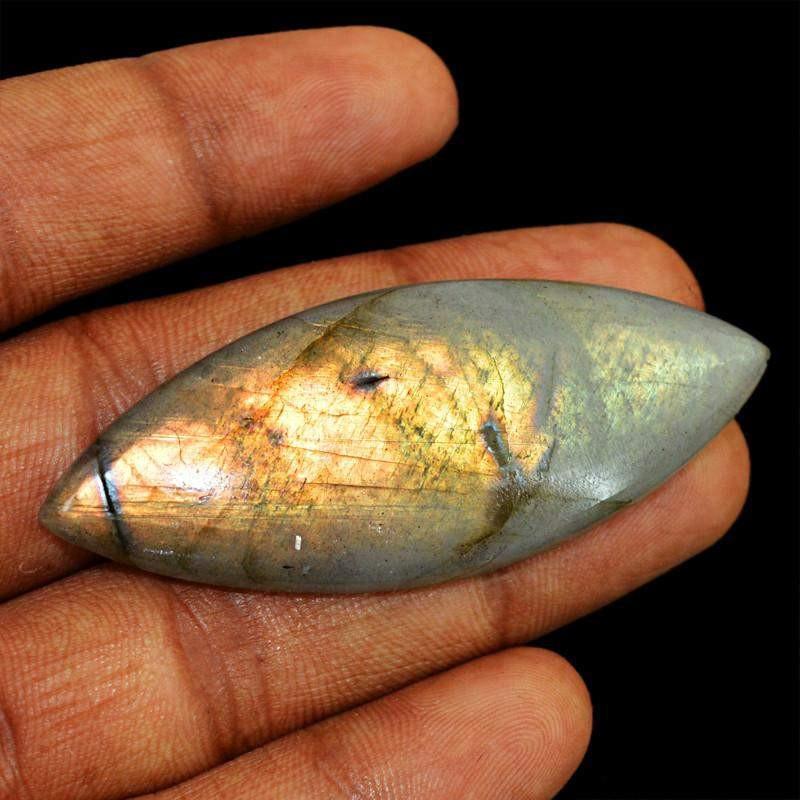 gemsmore:Natural Untreated Golden Flash Labradorite Gemstone