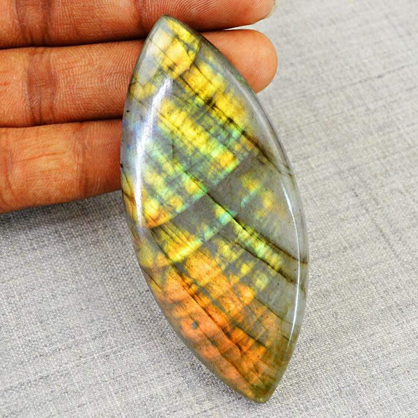 gemsmore:Natural Untreated Golden Flash Labradorite Gemstone