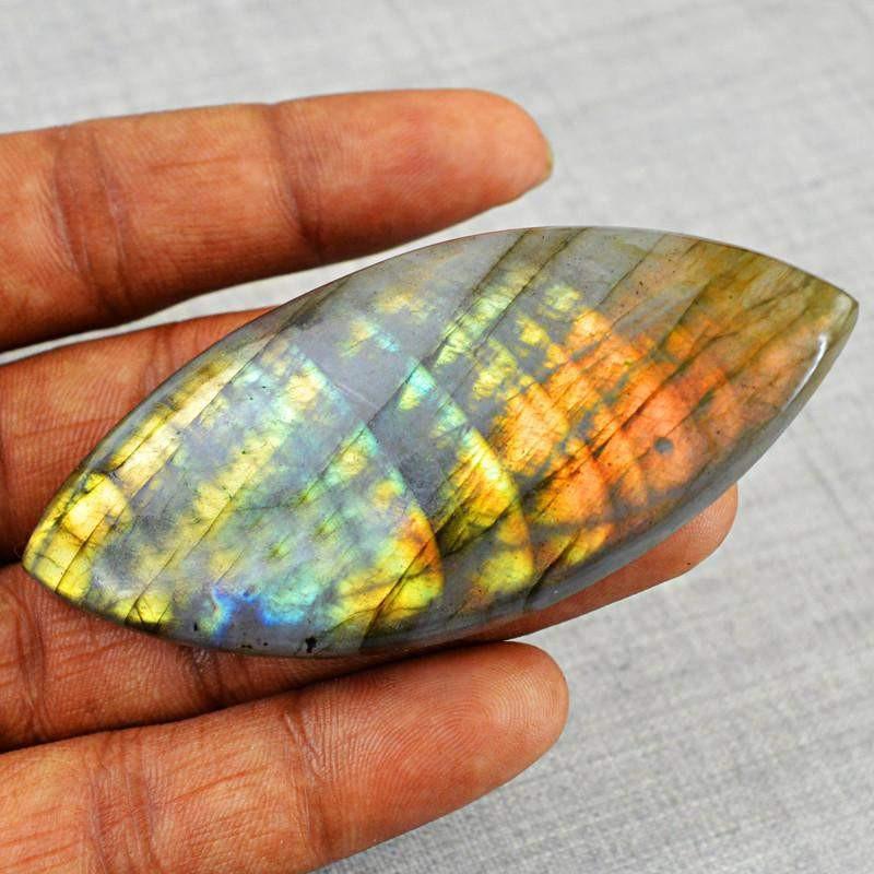 gemsmore:Natural Untreated Golden Flash Labradorite Gemstone