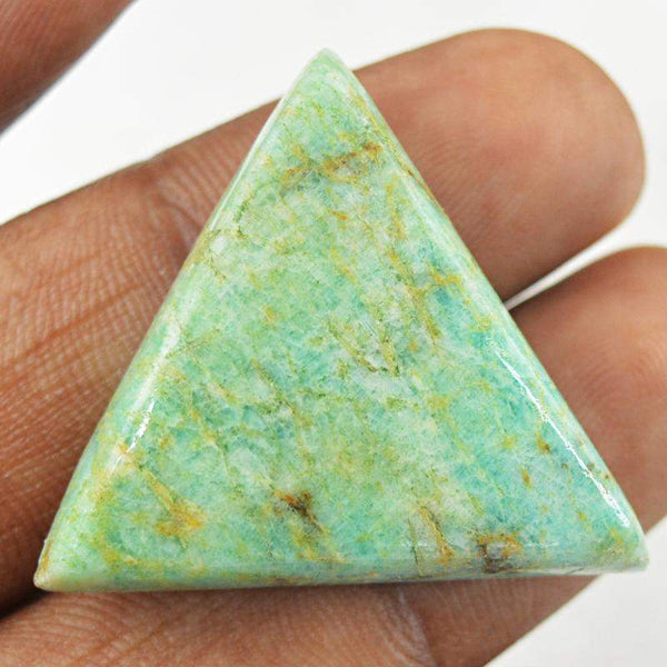 gemsmore:Natural Untreated Green Amazonite Loose Gemstone