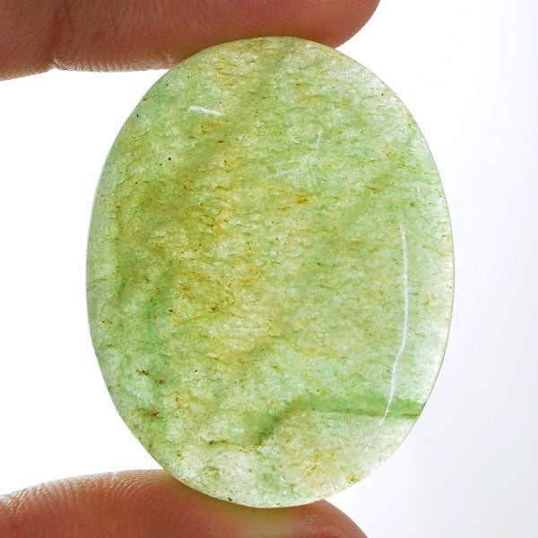 gemsmore:Natural Untreated Green Aquamarine Healing Palm Gemstone