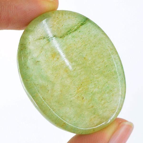 gemsmore:Natural Untreated Green Aquamarine Healing Palm Gemstone