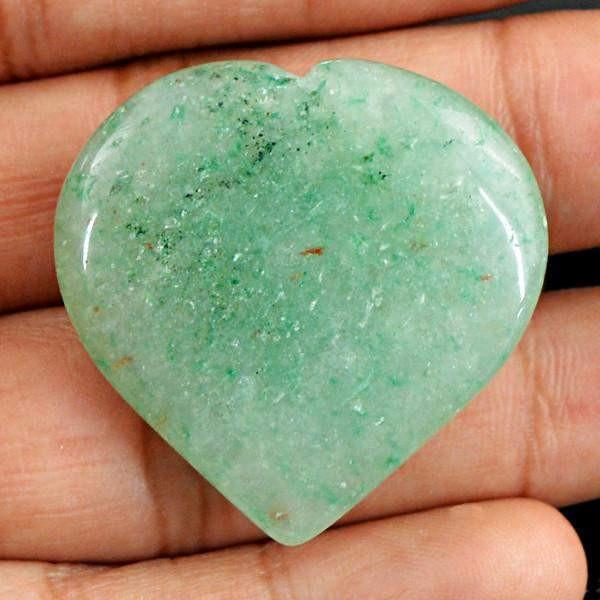 gemsmore:Natural Untreated Green Aquamarine Heart Shape Gemstone