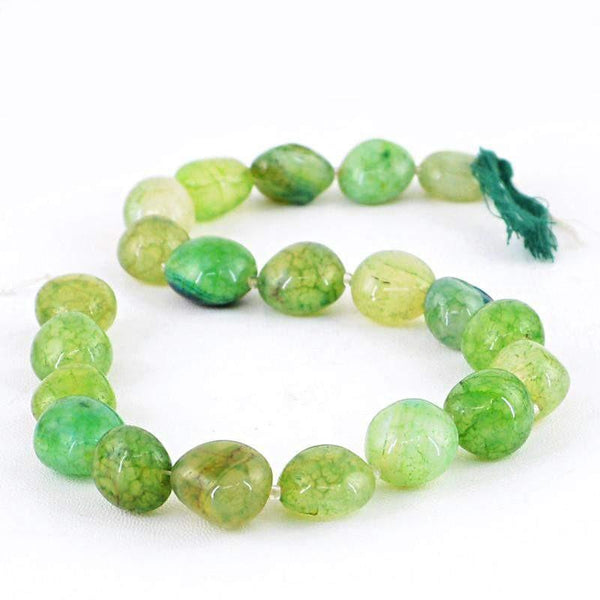 gemsmore:Natural Untreated Green Onyx Beads Strand