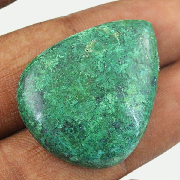 gemsmore:Natural Untreated Green Verdite Pear Shape Gemstone