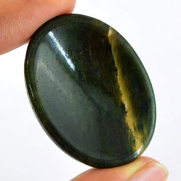 gemsmore:Natural Untreated Healing Palm Green Jade Gemstone