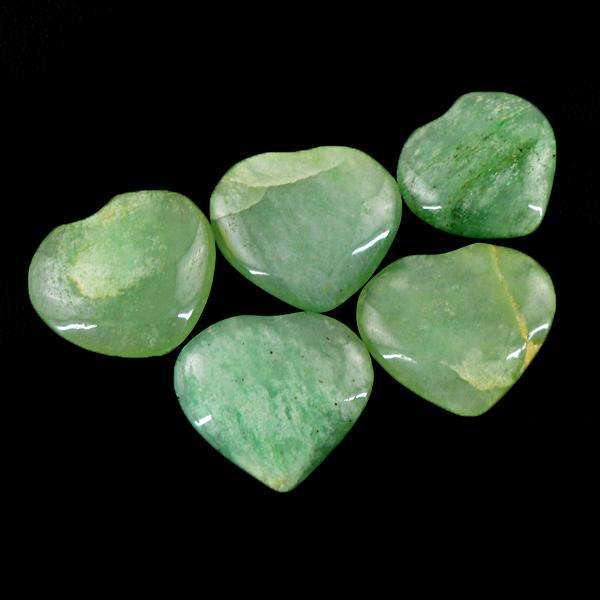 gemsmore:Natural Untreated Heart Shape Green Aquamarine Loose Gemstone Lot