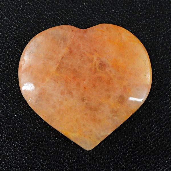 gemsmore:Natural Untreated Heart Shape Orange Aventurine Genuine Gemstone