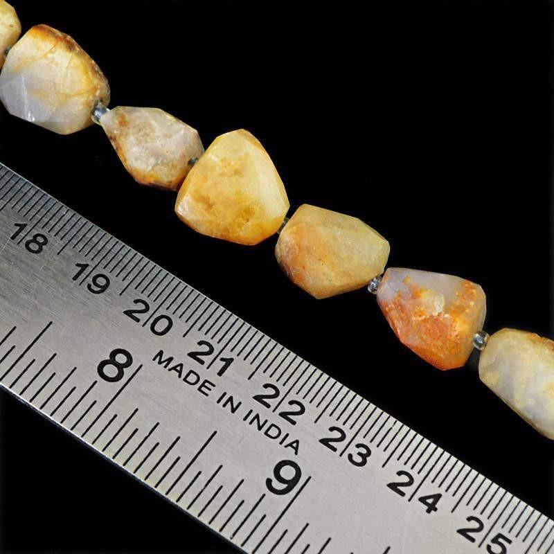 gemsmore:Natural Untreated Indian Opal Beads Strand