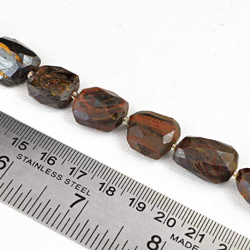 gemsmore:Natural Untreated Iron Tiger Beads Strand