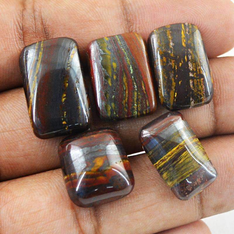 gemsmore:Natural Untreated Iron Tiger Eye Gemstone Lot