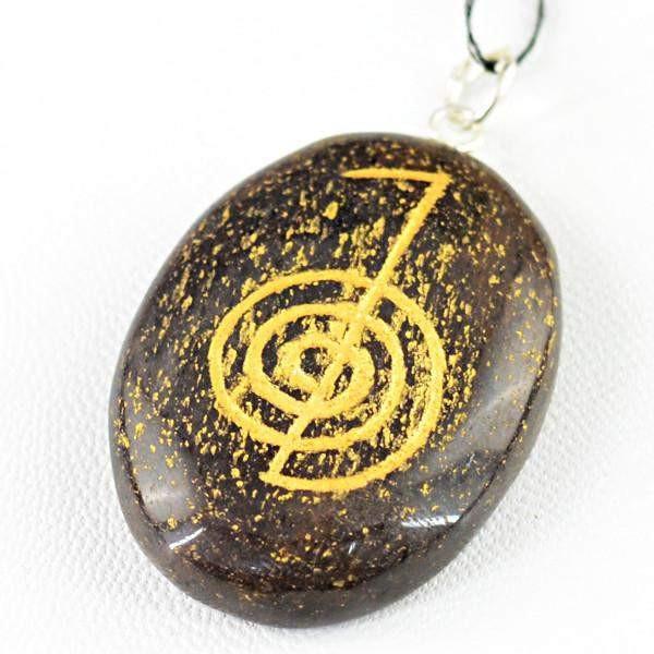 gemsmore:Natural Untreated Jasper Chakra Crystal Healing Gemstone Pendant