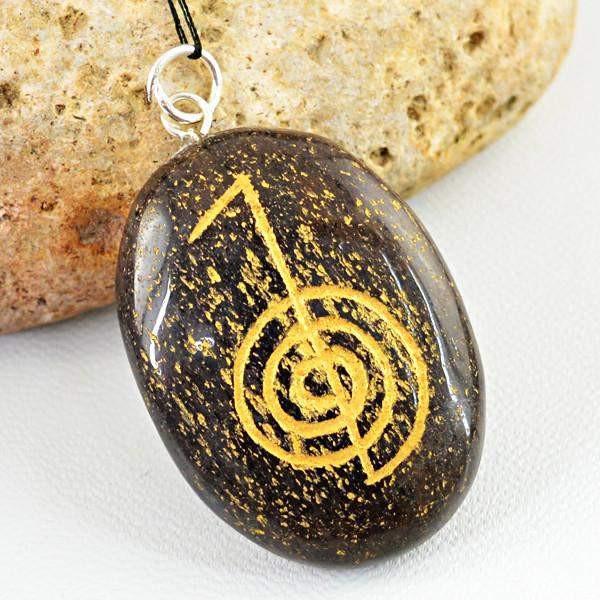 gemsmore:Natural Untreated Jasper Chakra Crystal Healing Gemstone Pendant