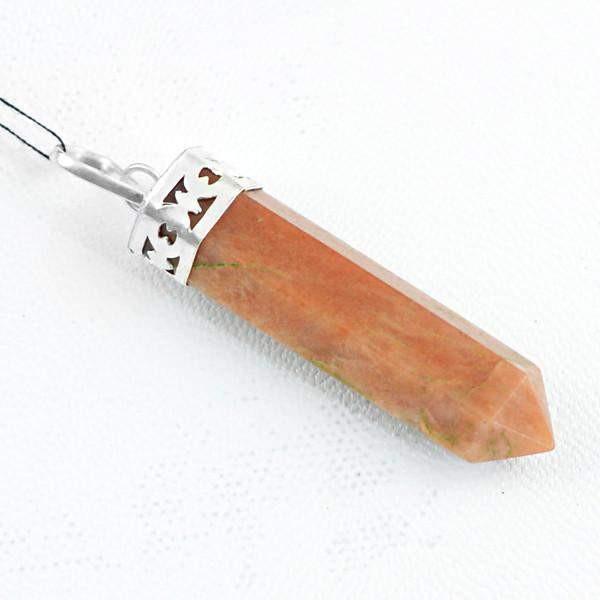 gemsmore:Natural Untreated Jasper Healing Point Pendant