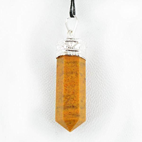 gemsmore:Natural Untreated Jasper Healing Point Pendant