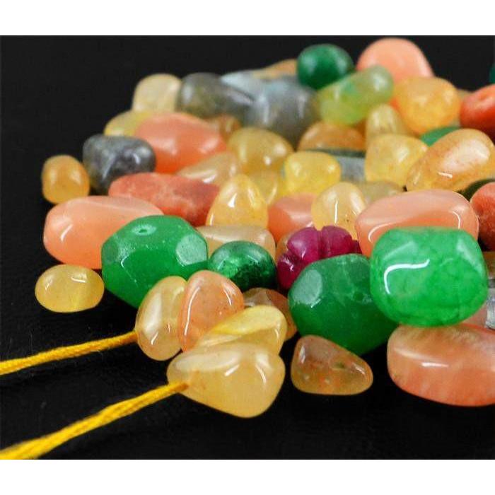 gemsmore:Natural Untreated Mix Gemstone Drilled Beads Lot
