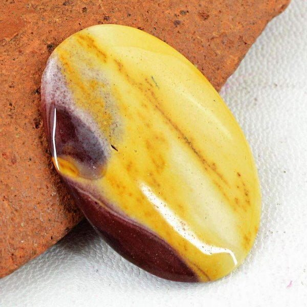 gemsmore:Natural Untreated Mookaite Gemstone Oval Shape