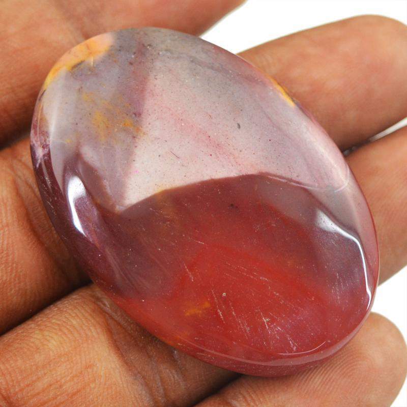 gemsmore:Natural Untreated Mookaite Oval Shape Gemstone