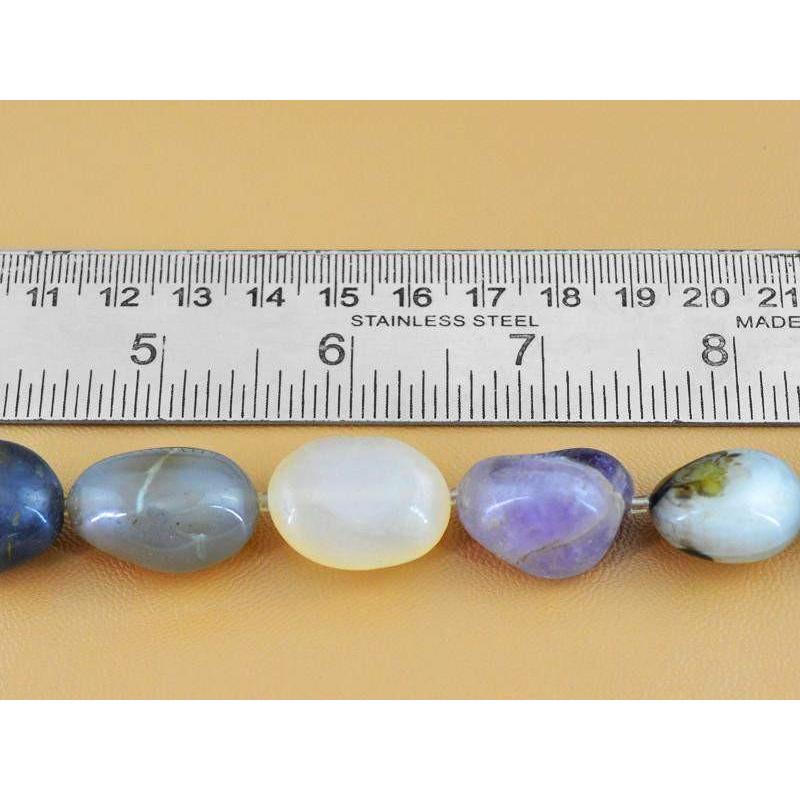 gemsmore:Natural Untreated Multi Gemstone Drilled Beads Strand