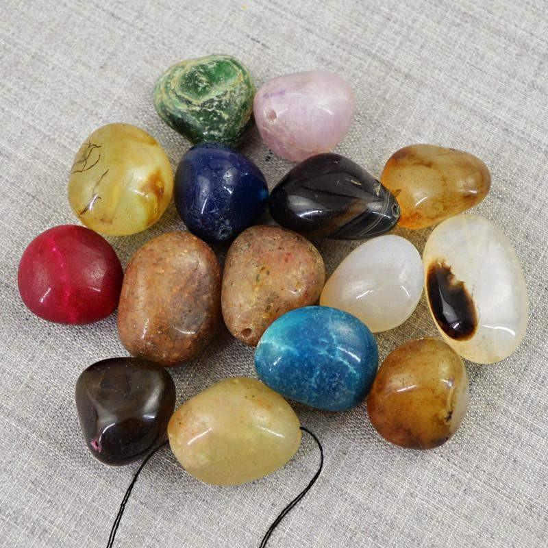 gemsmore:Natural Untreated Multicolor Multi Gemstone Beads Lot