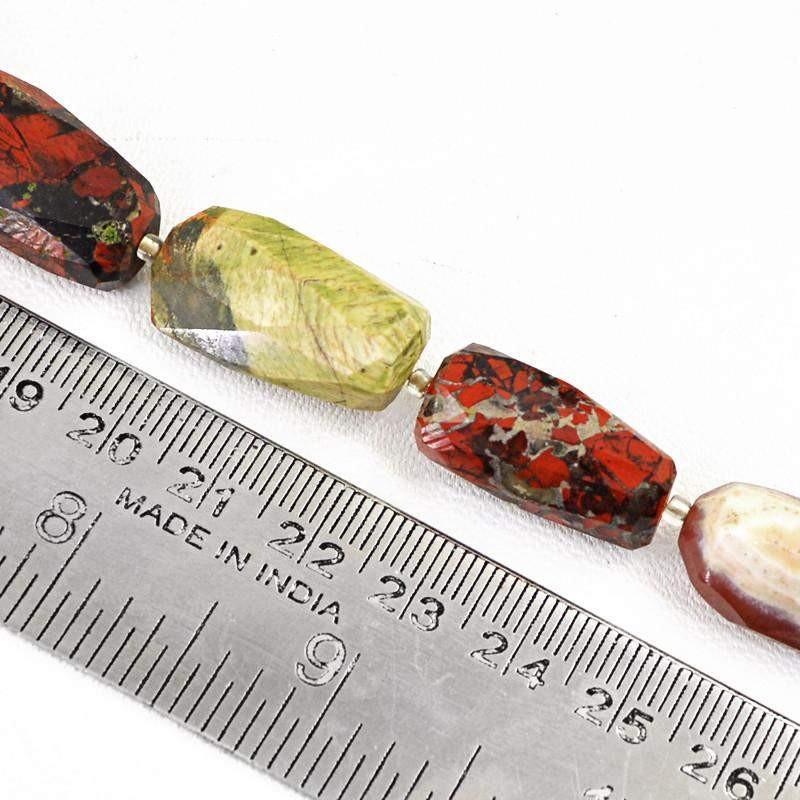 gemsmore:Natural Untreated Multicolor Multi Gemstone Faceted Beads Strand