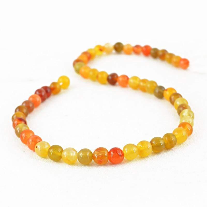 gemsmore:Natural Untreated Multicolor Onyx Strand Round Drilled Beads