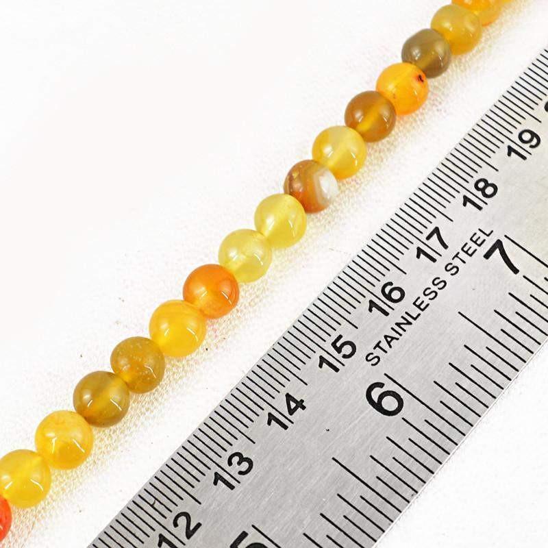 gemsmore:Natural Untreated Multicolor Onyx Strand Round Drilled Beads