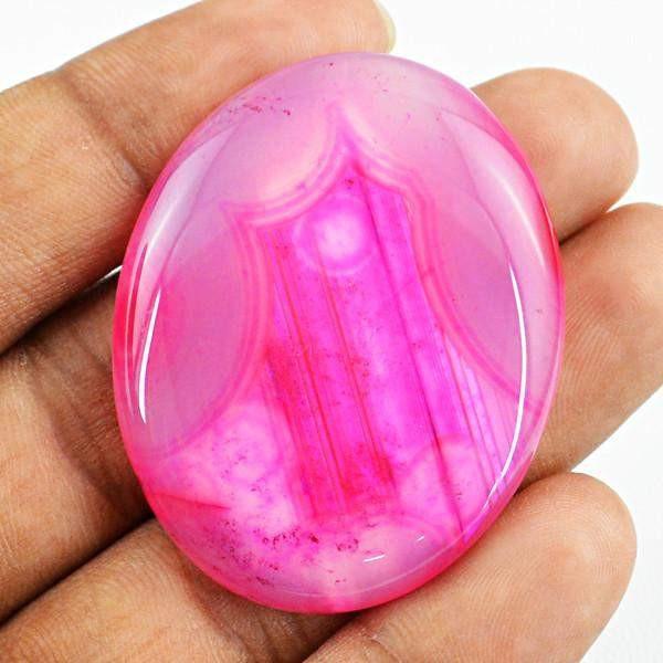 gemsmore:Natural Untreated Onyx Worry Stone Oval Shape Gemstone