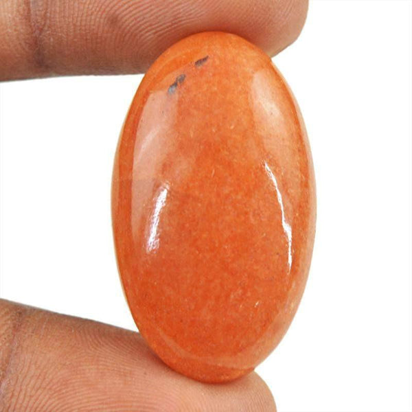 gemsmore:Natural Untreated Orange Aventurine Oval Shape Gemstone