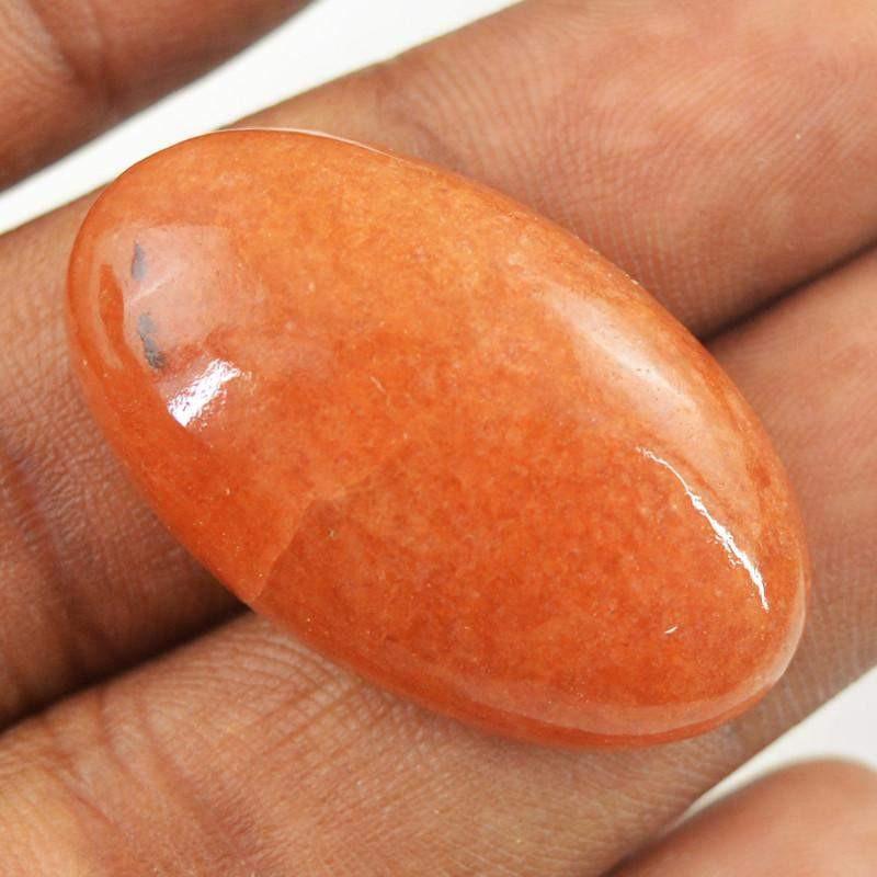 gemsmore:Natural Untreated Orange Aventurine Oval Shape Gemstone