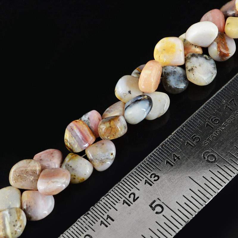 gemsmore:Natural Untreated Pink Australian Opal Beads Strand