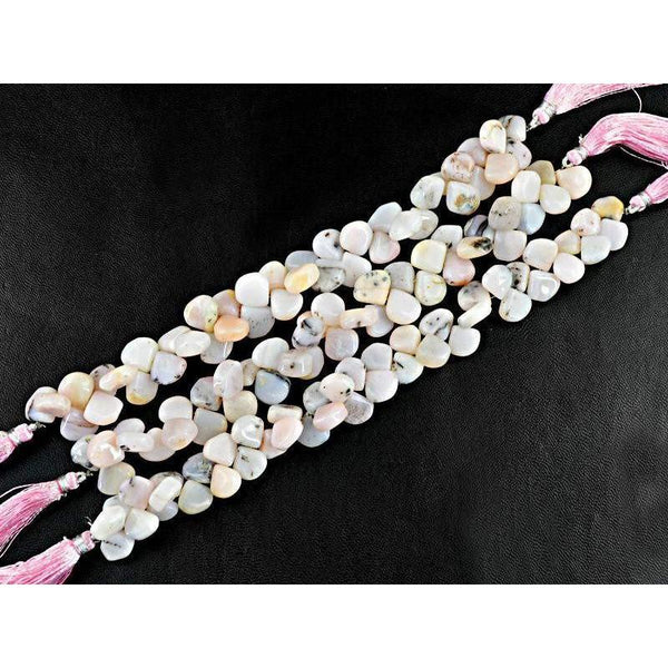 gemsmore:Natural Untreated Pink Australian Opal Beads Strands