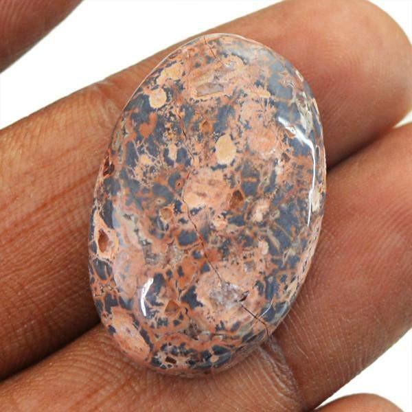 gemsmore:Natural Untreated Poppy Jasper Oval Shape Gemstone