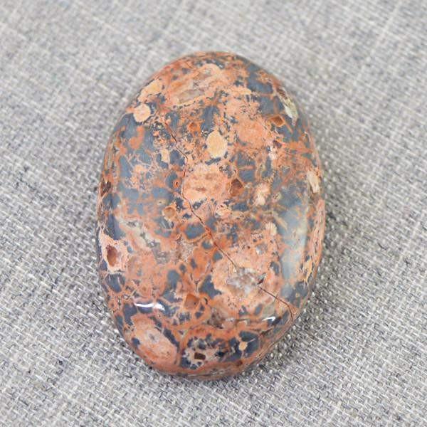 gemsmore:Natural Untreated Poppy Jasper Oval Shape Gemstone