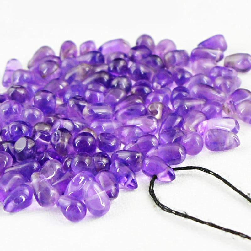 gemsmore:Natural Untreated Purple Amethyst Drilled Beads Lot