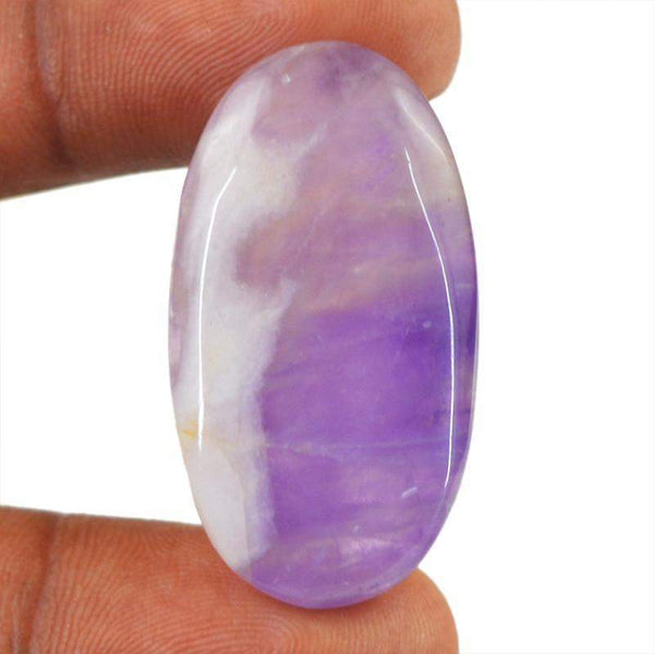 gemsmore:Natural Untreated Purple Amethyst Oval Shape Loose Gemstone