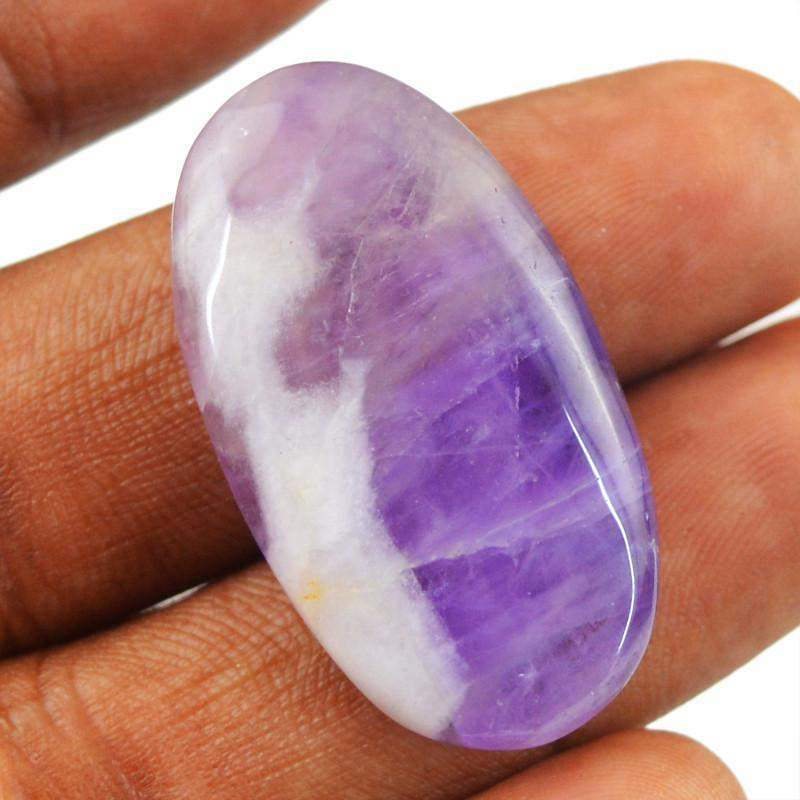 gemsmore:Natural Untreated Purple Amethyst Oval Shape Loose Gemstone