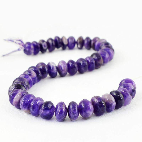 gemsmore:Natural Untreated Purple Amethyst Round Beads Strand