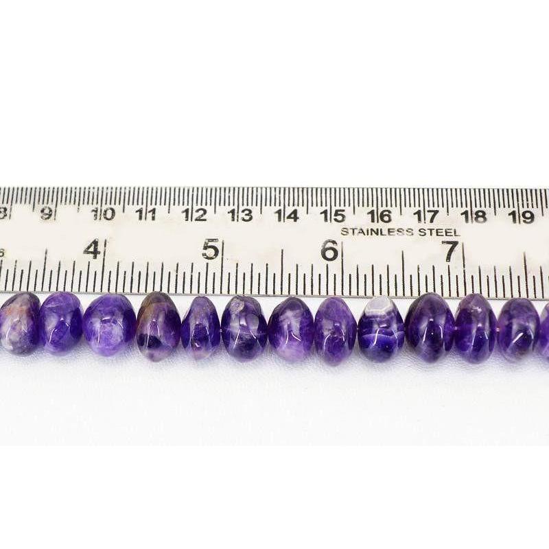 gemsmore:Natural Untreated Purple Amethyst Round Beads Strand