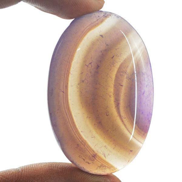 gemsmore:Natural Untreated Purple Onyx Oval Shape Gemstone