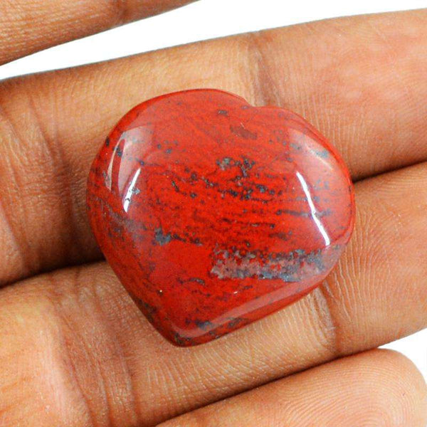 gemsmore:Natural Untreated Red Jasper Gemstone - Heart Shape